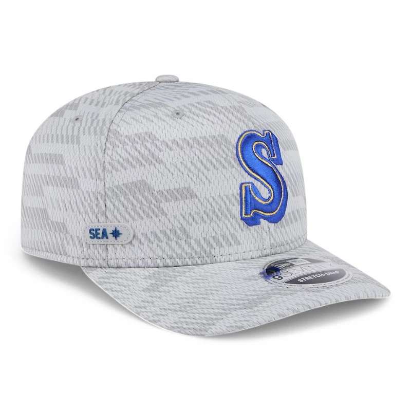 Seattle Mariners Gray 2025 Clubhouse New Era 9SEVENTY Stretch Snapback Hat