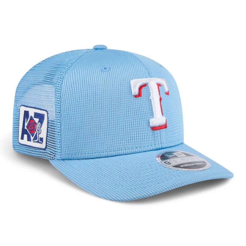 Texas Rangers Blue 2025 Spring Training Patch New Era 9SEVENTY Stretch Snapback Hat