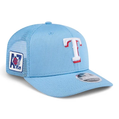 Texas Rangers Blue 2025 Spring Training Patch New Era 9SEVENTY Stretch Snapback Hat