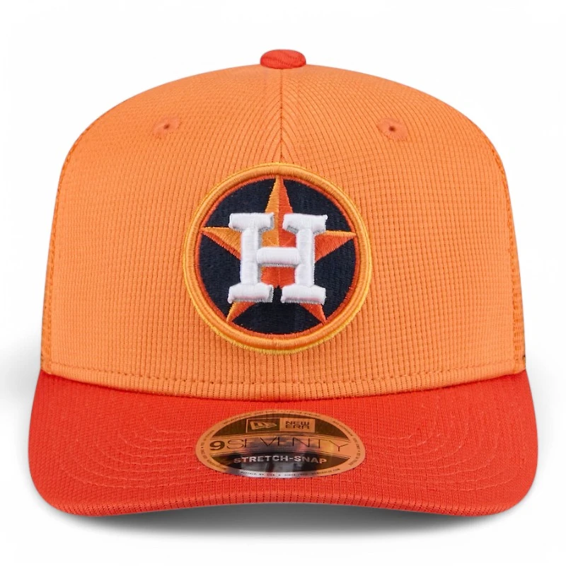 Houston Astros Orange 2025 Spring Training Patch New Era 9SEVENTY Stretch Snapback Hat