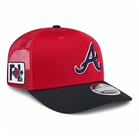 Atlanta Braves Red and Navy 2025 Spring Training Patch New Era 9SEVENTY Stretch Snapback Hat