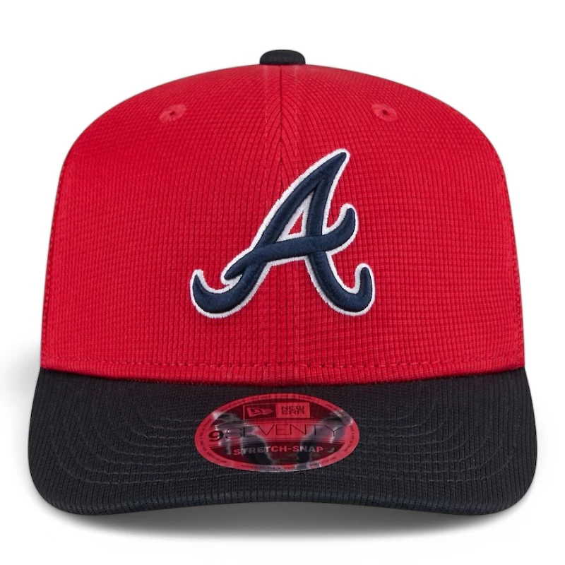 Atlanta Braves Red and Navy 2025 Spring Training Patch New Era 9SEVENTY Stretch Snapback Hat
