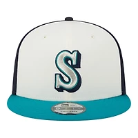Seattle Mariners Navy and White 2025 Batting Practice New Era 9FIFTY Snapback Hat