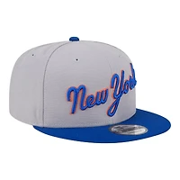 New York Mets Gray and Royal Blue 2025 Batting Practice New Era 9FIFTY Snapback Hat