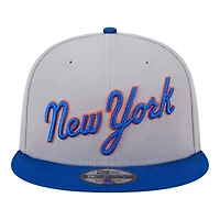 New York Mets Gray and Royal Blue 2025 Batting Practice New Era 9FIFTY Snapback Hat