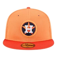 Kids Houston Astros Orange 2025 Spring Training New Era 59FIFTY Fitted Hat