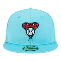 Kids Arizona Diamondbacks Teal 2025 Spring Training New Era 59FIFTY Fitted Hat