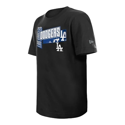 Youth Los Angeles Dodgers Black New Era Short Sleeve T-Shirt