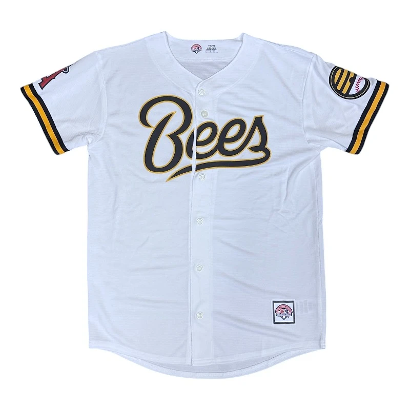 Youth Salt Lake Bees White MiLB Baseball Jersey