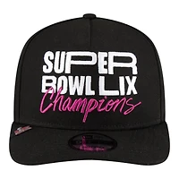 Philadelphia Eagles Black Super Bowl LIX Champions Parade New Era 9FIFTY A-Frame Snapback Hat