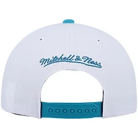 Detroit Pistons White and Teal Mitchell & Ness NBA Hardwood Classic Snapback Hat
