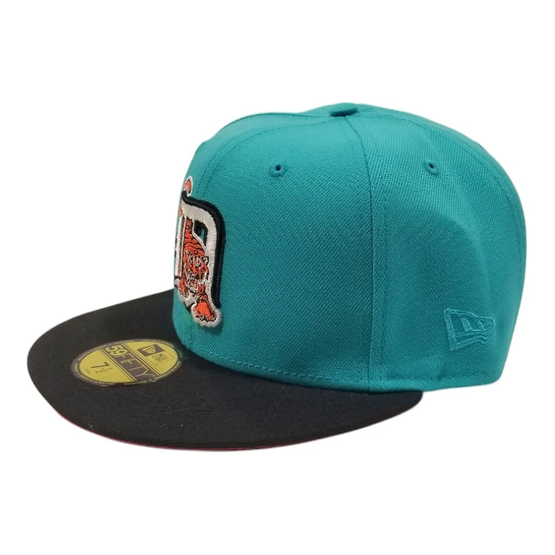 Detroit Tigers Teal and Black 2005 ASG Patch Red UV New Era 59FIFTY Fitted Hat