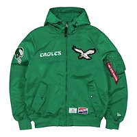 Philadelphia Eagles x Alpha Industries New Era Historic Kelly Green L-2B Bomber Jacket