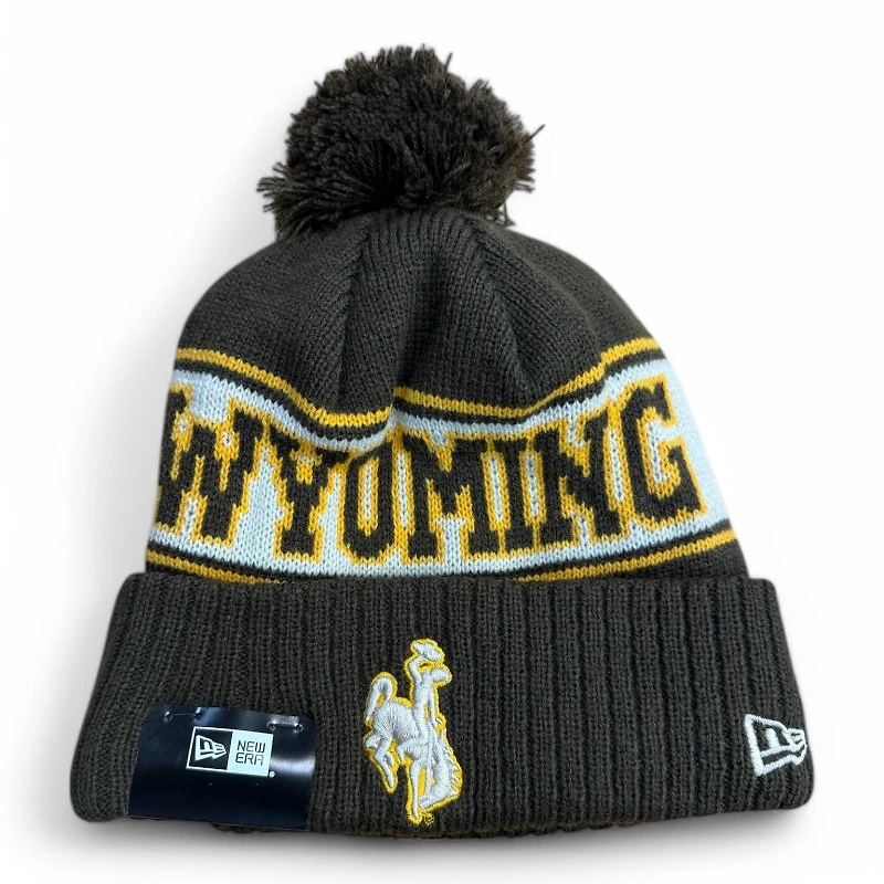 Wyoming Cowboys Brown and Yellow Knit Beanie Hat