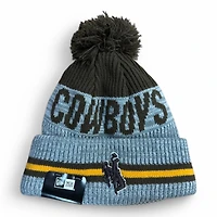 Wyoming Cowboys Blue and Brown Knit Beanie Hat