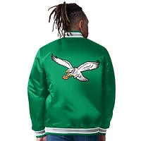 Philadelphia Eagles Kelly Green Satin Starter Full-Snap Jacket