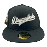Arizona Diamondbacks Black Script 25th Anni Patch Pink UV New Era 59FIFTY Fitted Hat