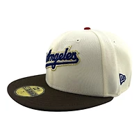 Los Angeles Dodgers Chrome and Brown 50th Anni Patch Green UV New Era 59FIFTY Fitted Hat
