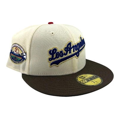 Los Angeles Dodgers Chrome and Brown 50th Anni Patch Green UV New Era 59FIFTY Fitted Hat