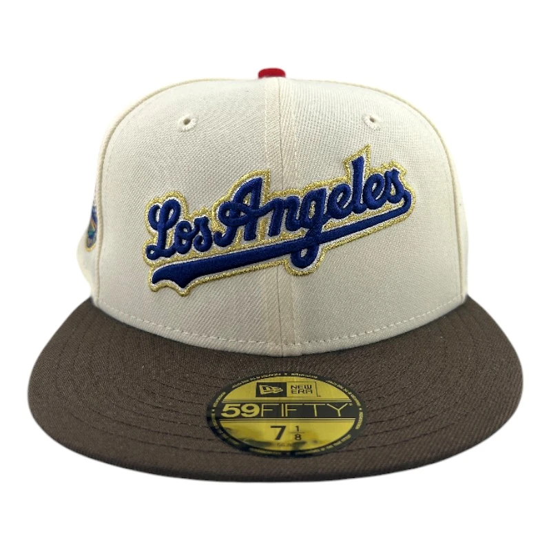 Los Angeles Dodgers Chrome and Brown 50th Anni Patch Green UV New Era 59FIFTY Fitted Hat