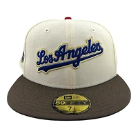Los Angeles Dodgers Chrome and Brown 50th Anni Patch Green UV New Era 59FIFTY Fitted Hat