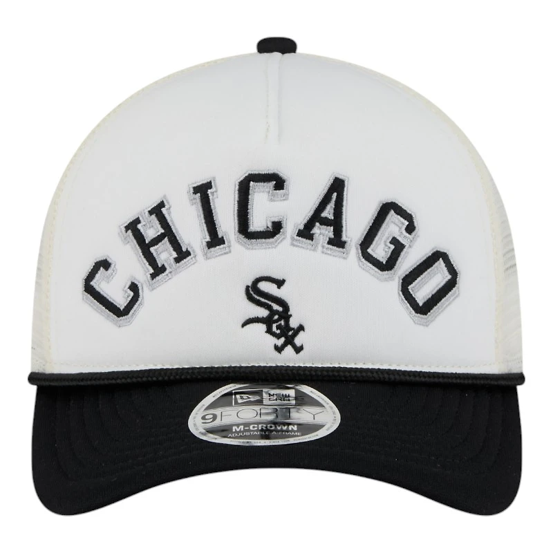 Chicago White Sox White and Black with Rope New Era 9FORTY M-Crown Adjustable Hat