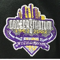 Los Angeles Dodgers Black and Graphite 40th Anniversary at Dodger Stadium Patch Grey UV New Era 59FIFTY Fitted Hat