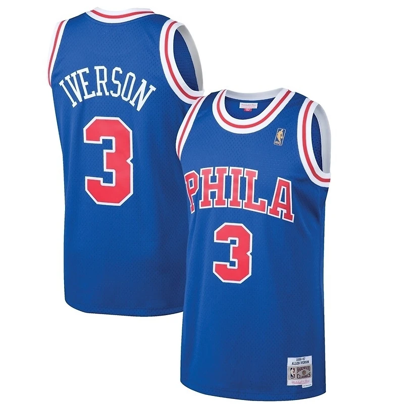 Youth Allen Iverson Philadelphia 76ers Mitchell & Ness 1996-97 Hardwood Classics Swingman Throwback Royal Jersey