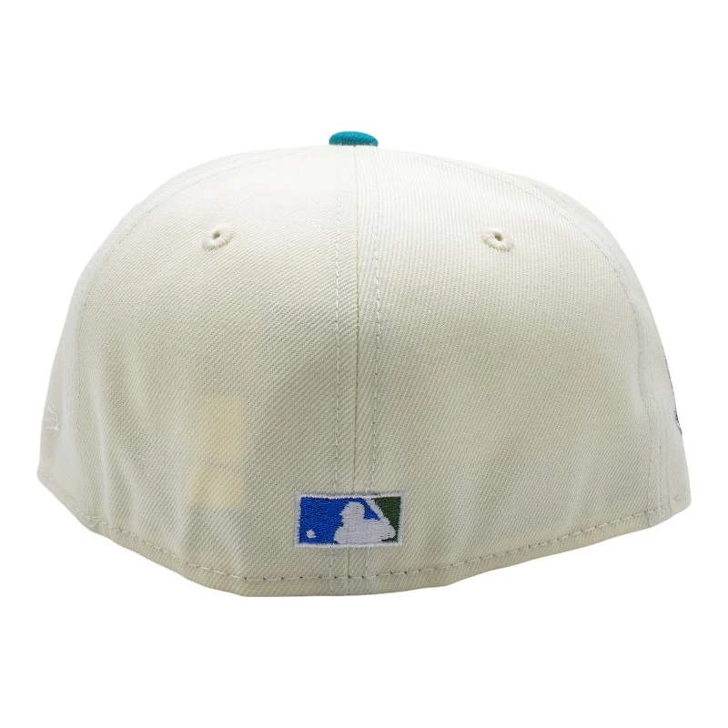 Minnesota Twins Cream and Green 60th Anniversary Patch Grey UV New Era 59Fifty Fitted Hat