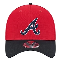 Atlanta Braves Red and Navy 2025 Spring Training Patch New Era 39THIRTY Stretch Fit Hat