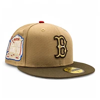 Boston Red Sox Khaki and Brown 1999 All Star Game Patch Grey UV New Era 59Fifty Fitted Hat