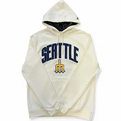 Seattle Mariners Cream City Connect Pro Image Exclusive Black Satin Hood New Era Hoodie Mens