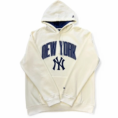 New York Yankees Cream Pro Image Exclusive Navy Satin Hood Era Hoodie Mens