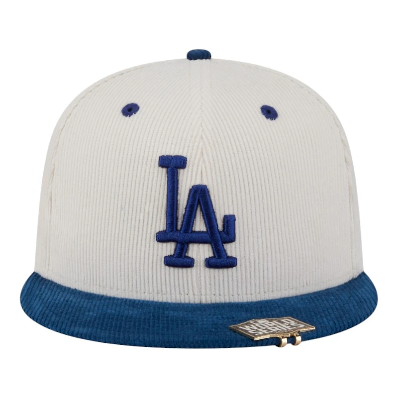 Los Angeles Dodgers Chrome and Blue 2T Corduroy with Hat Clip New Era 59FIFTY Fitted