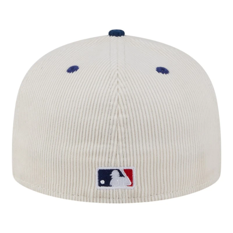 Los Angeles Dodgers Chrome and Blue 2T Corduroy with Hat Clip New Era 59FIFTY Fitted
