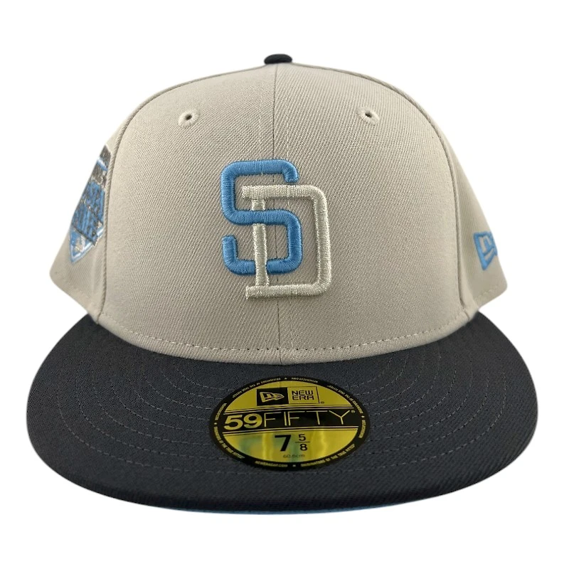 San Diego Padres Stone and Graphite 1992 ASG Patch Icy Blue UV New Era 59FIFTY Fitted Hat