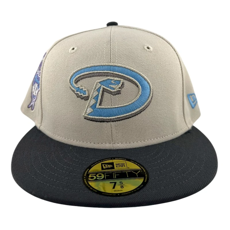 Arizona Diamondbacks Stone and Graphite 1998 Inaugural Season Patch Icy Blue UV New Era 59FIFTY Fitted Hat