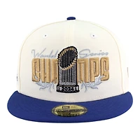 Los Angeles Dodgers Chrome and Royal Blue "Trophy Collection" LA Patch Grey UV New Era 59FIFTY Fitted Hat
