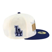 Los Angeles Dodgers Chrome and Royal Blue "Trophy Collection" LA Patch Grey UV New Era 59FIFTY Fitted Hat