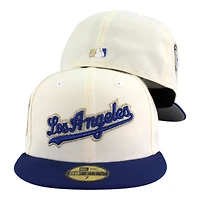 Los Angeles Dodgers Chrome and Royal Blue Script "84 Olympic Pack" Grey UV New Era 59FIFTY Fitted Hat