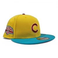 Chicago Cubs Yellow and Blue with Metallic Red Wrigley Field Patch Red UV New Era 9FIFTY Snapback