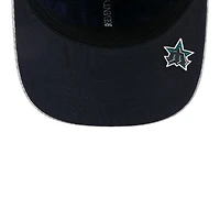 Seattle Mariners Gray and Navy Compass 2025 Clubhouse New Era 9SEVENTY Stretch Snapback Hat