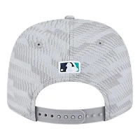 Seattle Mariners Gray and Navy Compass 2025 Clubhouse New Era 9SEVENTY Stretch Snapback Hat
