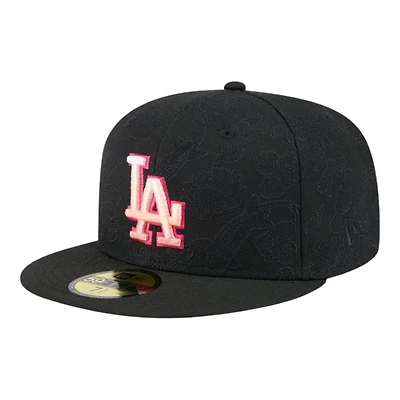 Los Angeles Dodgers Black and Pink Tonal Koi New Era 59FIFTY Fitted Hat