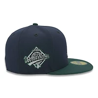 Atlanta Braves Navy and Dark Green 1995 WS Patch Gray UV New Era 59FIFTY Fitted Hat