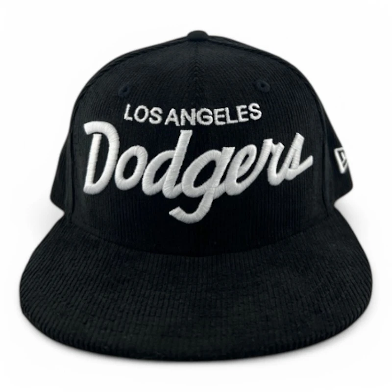 Los Angeles Dodgers Black Corduroy West Coast Classic Green UV New Era 59FIFTY Fitted Hat
