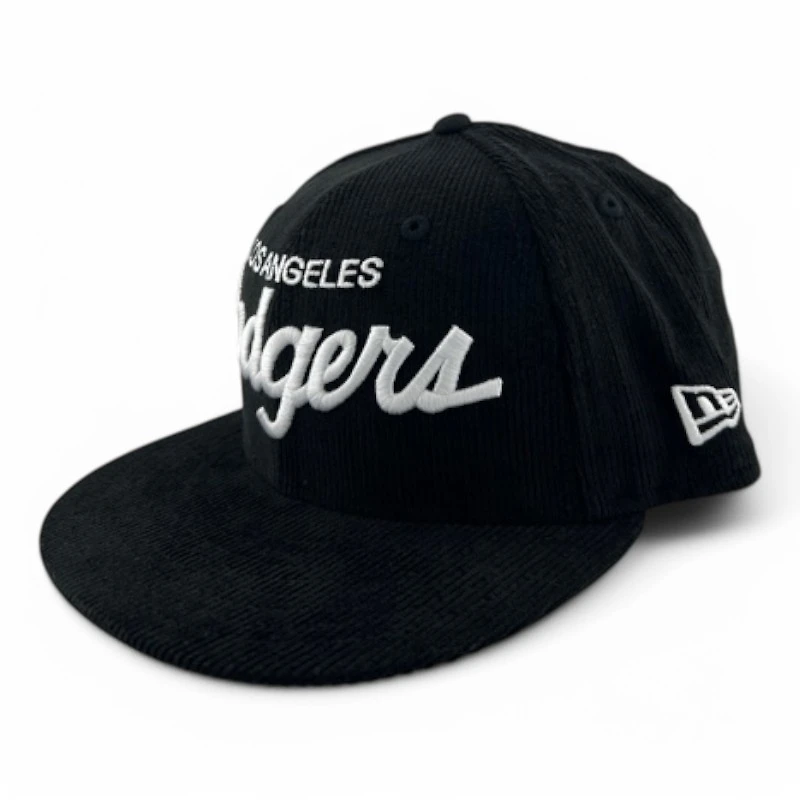 Los Angeles Dodgers Black Corduroy West Coast Classic Green UV New Era 59FIFTY Fitted Hat