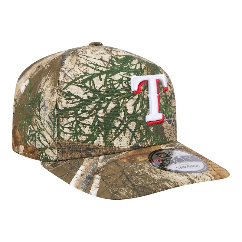 Texas Rangers Realtree Camo Grey UV New Era 9FIFTY A-Frame Snapback Hat