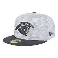 Carolina Panthers White Camo NFL Salute to Service New Era 59FIFTY Fitted Hat