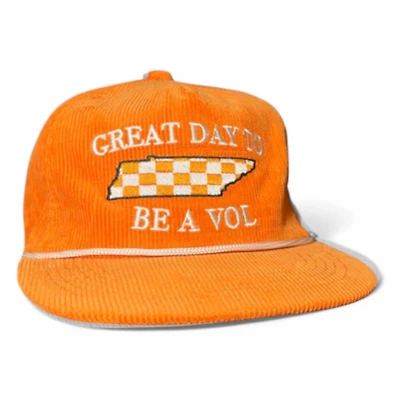 Tennessee Volunteers Orange Corduroy Great Day to be a Vol Bad Day Co Snapback Hat